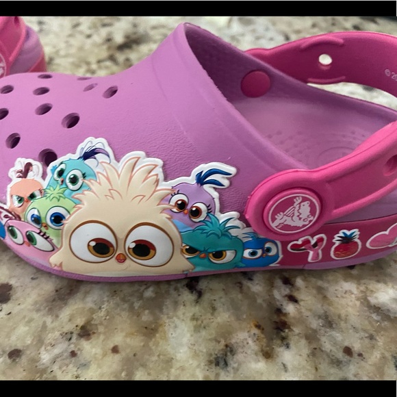 SOLD.Crocs light up baby girl shoes C9 - Picture 3 of 6